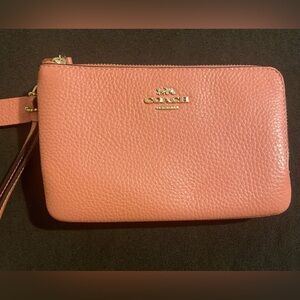 Coach coral Pink Wristlet